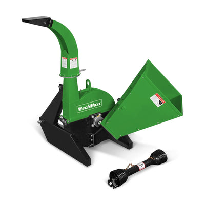 MechMaxx 3-Point PTO Wood Chipper Attachment for Tractors up to 45HP with PTO Shaft Included, Model BX42S