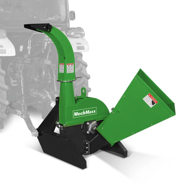 MechMaxx 3-Point PTO Wood Chipper Attachment for Tractors up to 45HP with PTO Shaft Included, Model BX42S