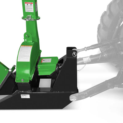 MechMaxx 3-Point PTO Wood Chipper Attachment for Tractors up to 45HP with PTO Shaft Included, Model BX42S