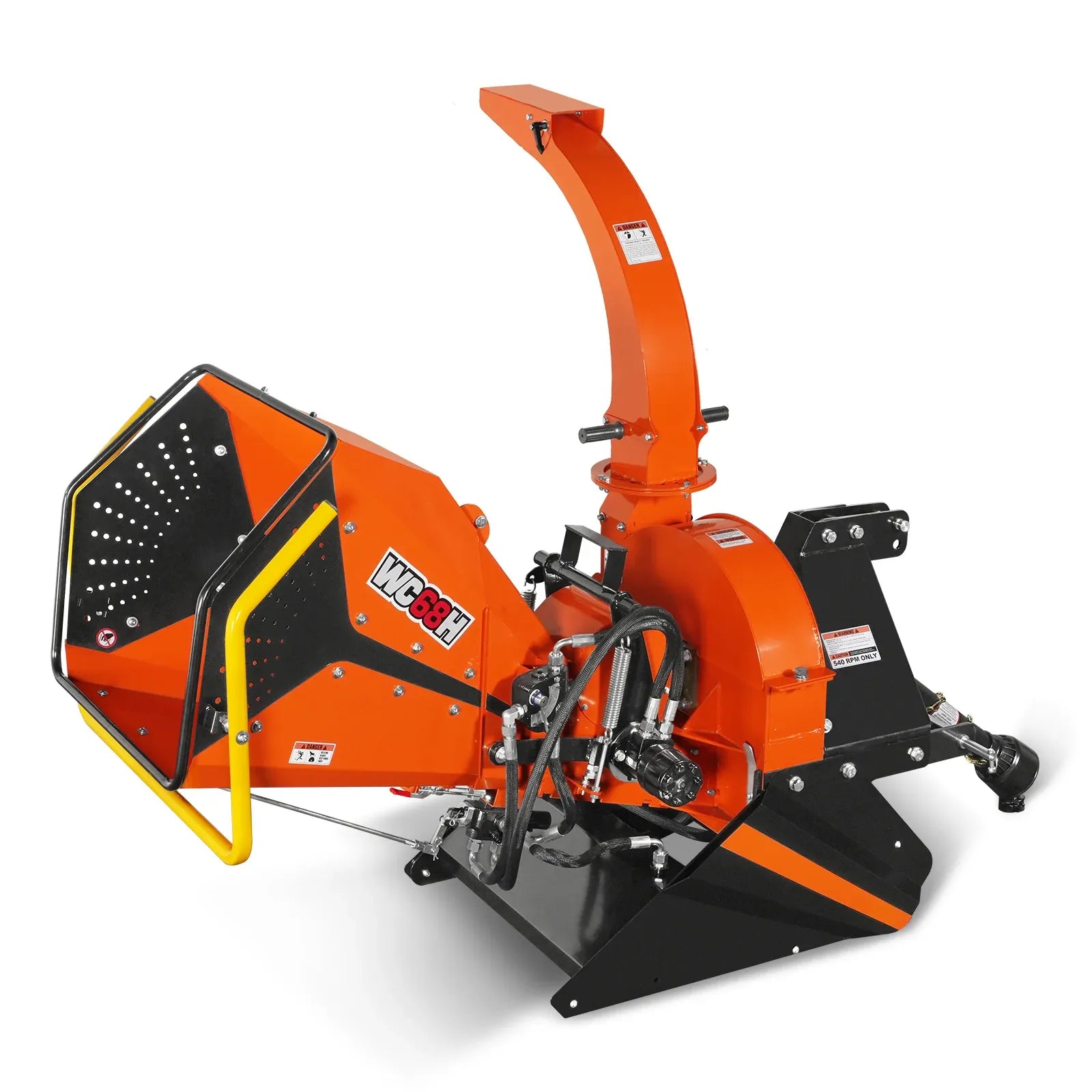 MechMaxx 6" Hydraulic Feeding PTO Wood Chipper for 20–50HP Tractors, Model WC68H