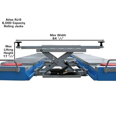 Atlas RJ6 6,000 lb Air/Hydraulic Rolling Bridge Jack