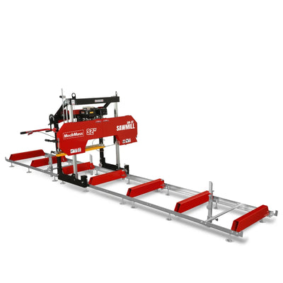 MechMaxx 32" Portable Sawmill with 15HP 459cc Engine, 26.5" Board Width, 20' Track Length with Extension and 5 Blades Included, Model SM-32