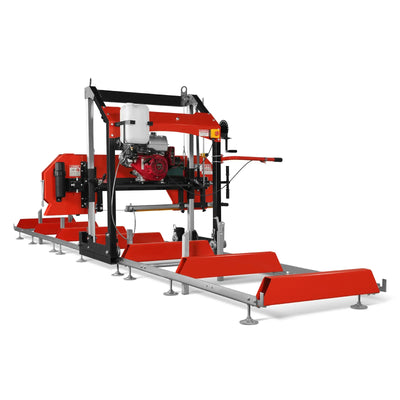 MechMaxx 32" Portable Sawmill with HONDA GX390 Engine, 20' Track Length with Extension and 5 Blades Included, Model SM-32