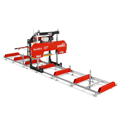 MechMaxx 32" Portable Sawmill with HONDA GX390 Engine, 20' Track Length with Extension and 5 Blades Included, Model SM-32