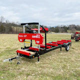 MechMaxx 36" MAX Portable Sawmill with 25HP 750cc ZONSEN V-Twin Engine, 35" Board Width, 20' Track Length with 10 Blades Included, Model SM-36MAX