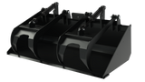 Top Dog Attachments 60" Low Profile Dirt Bucket with Grapple for Skid Steers