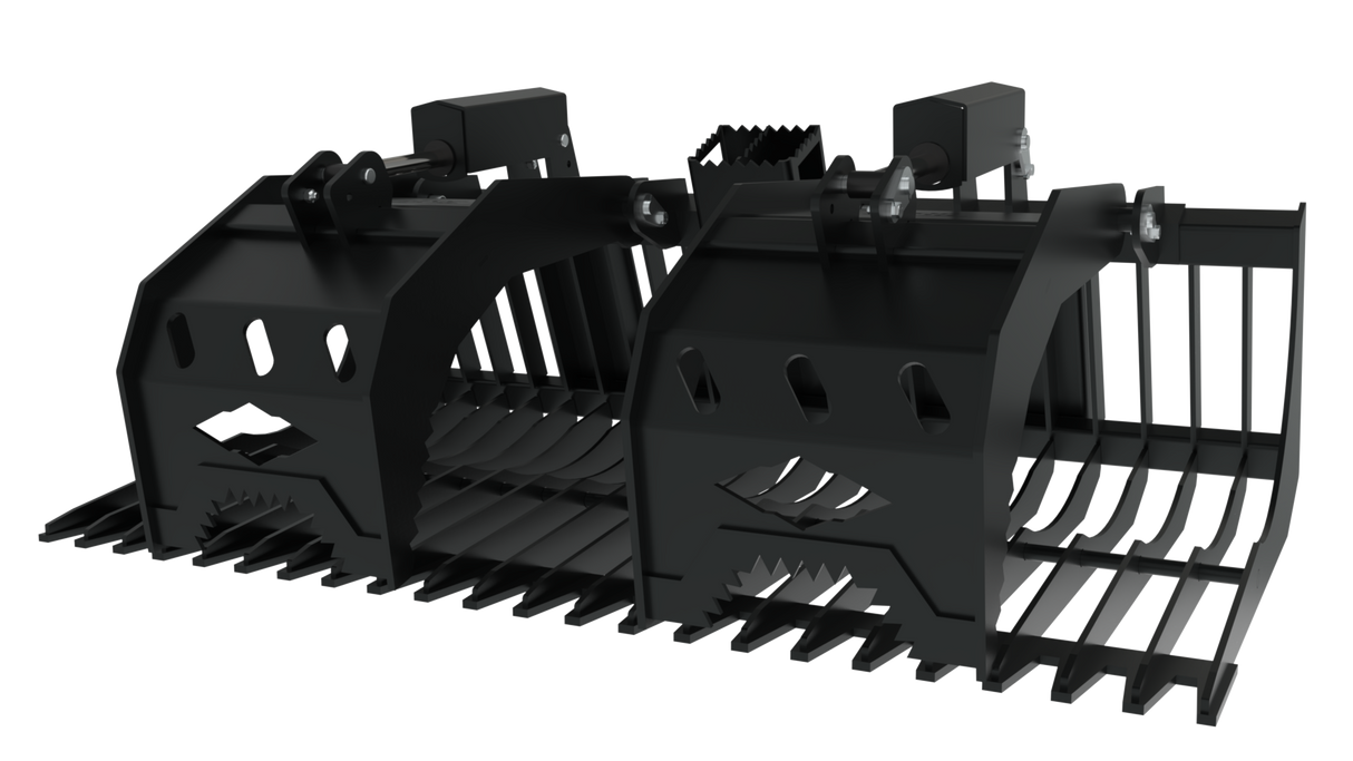 Top Dog Attachments 75" Heavy Duty Brush Bucket with Grapple for Skid Steers