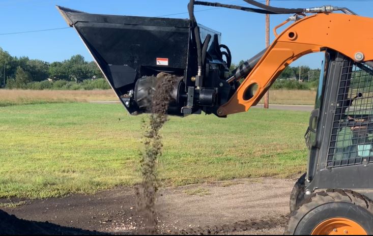Top Dog Attachments 72" Dual Side Flow Bucket for Skid Steers, Heavy Material