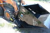 Top Dog Attachments 72" High Capacity Side Flow Bucket with Beater Bar, Light Material