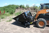 Top Dog Attachments 72" High Capacity Side Flow Bucket with Beater Bar, Light Material