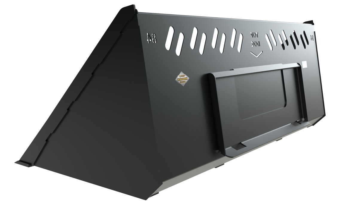 Top Dog Attachments 60" Screened Snow Bucket for Skid Steers, .9 cu yd Capacity