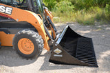 Top Dog Attachments 75" Rock Bucket for Skid Steers, 3 Inch Tine Spacing