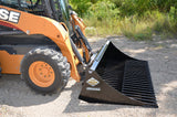 Top Dog Attachments 62" Rock Bucket for Skid Steers, 3 Inch Tine Spacing
