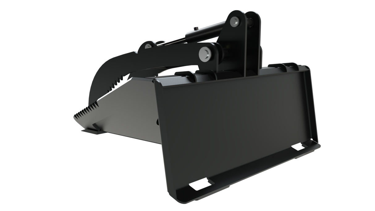 Top Dog Attachments Stump Bucket with Grapple for Skid Steers