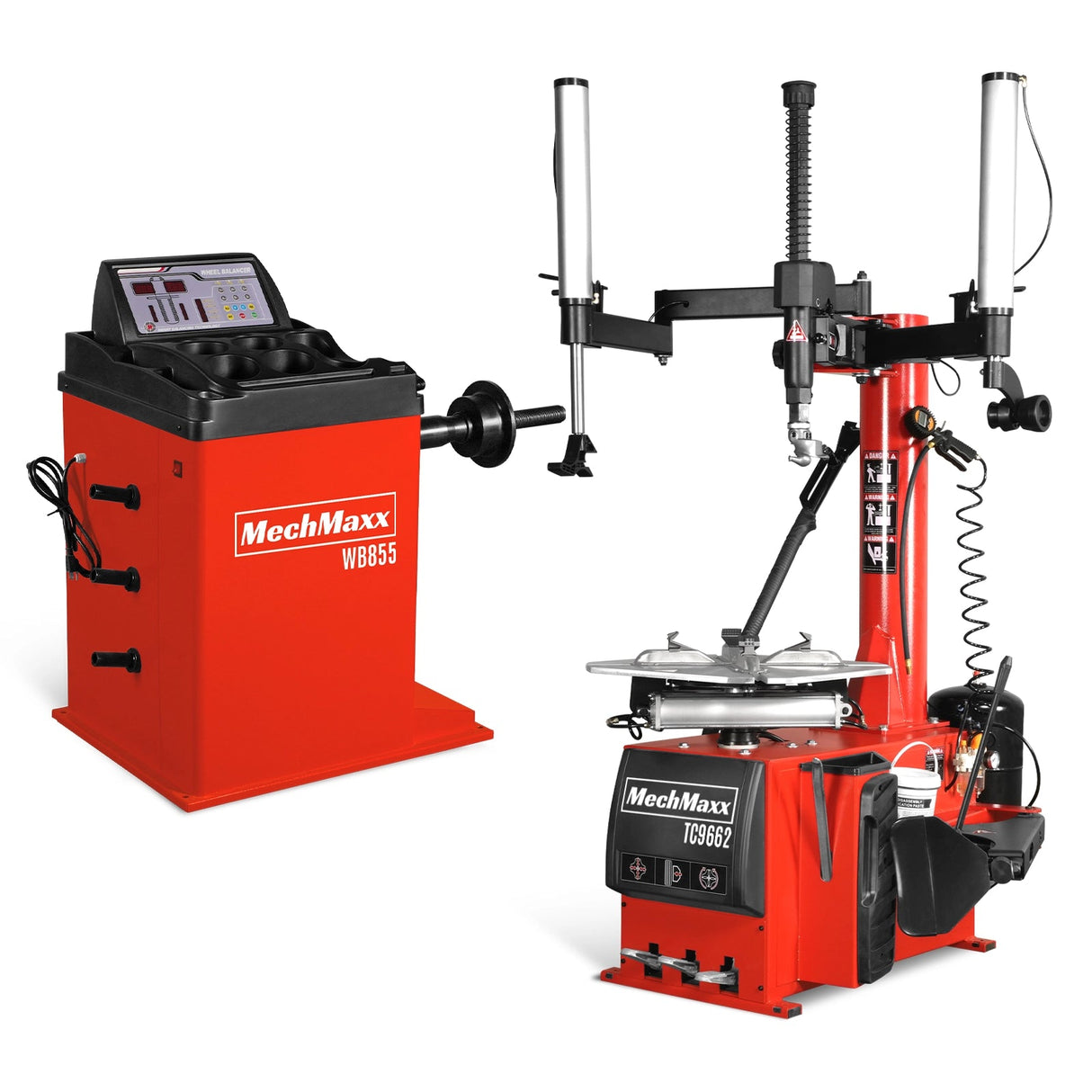 MechMaxx TC9662 + WB855 Tire Changer and Wheel Balancer Combo