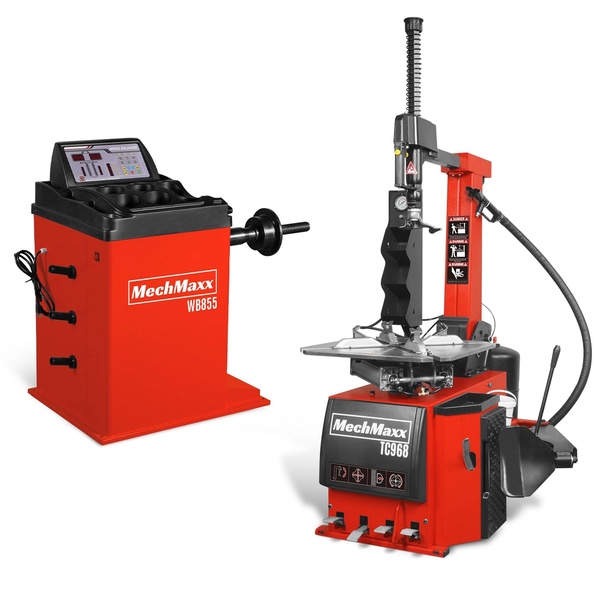 MechMaxx TC968 + WB855 High Performance Tire Changer and Wheel Balancer Combo