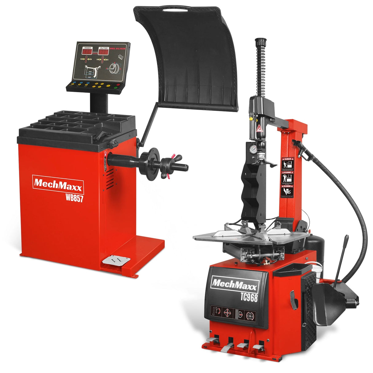 MechMaxx TC968 + WB857 High Performance Tire Changer and Wheel Balancer Combo