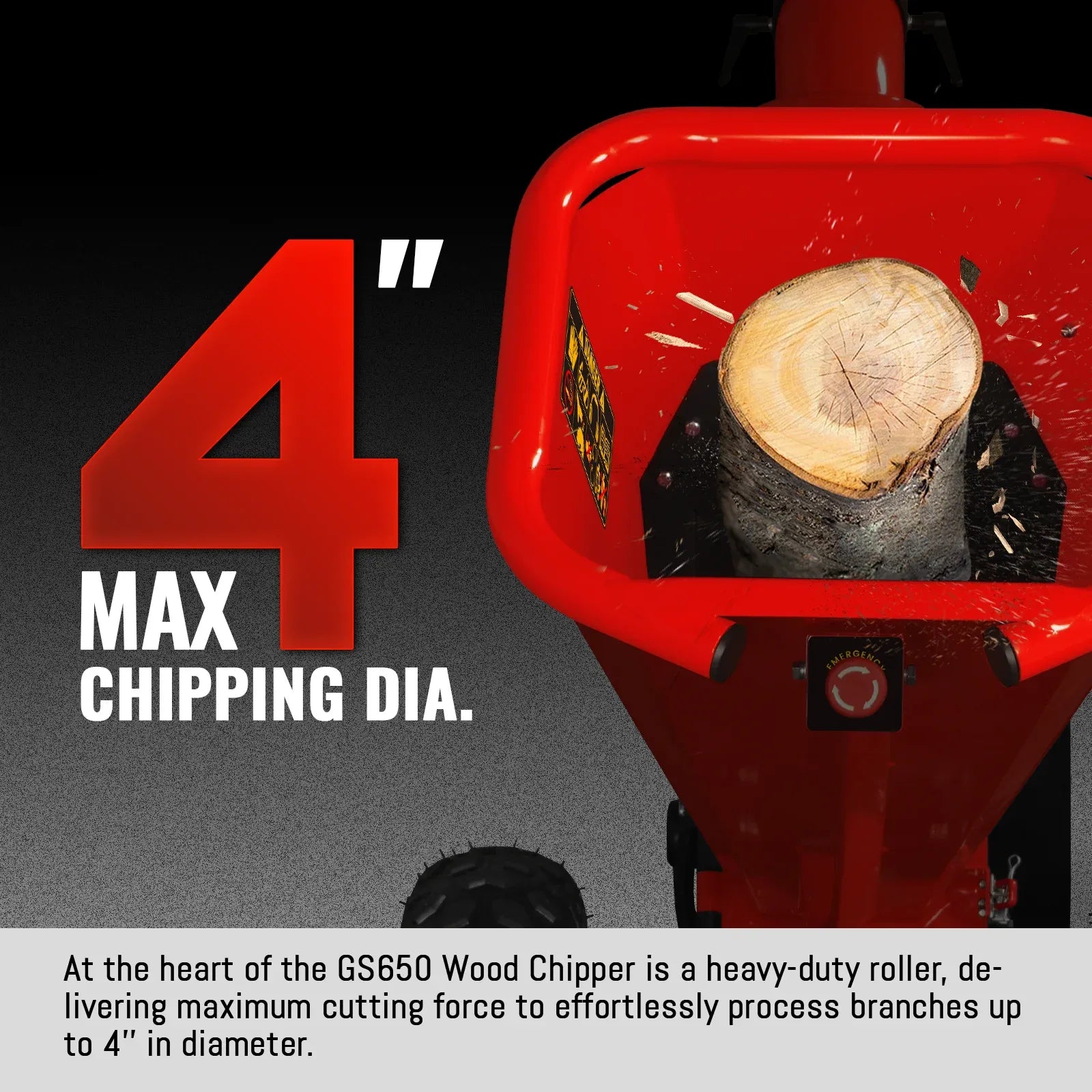 MechMaxx 4" 7HP 212cc DUCAR Gas Powered Wood Chipper with Tow Bar, Model GS650