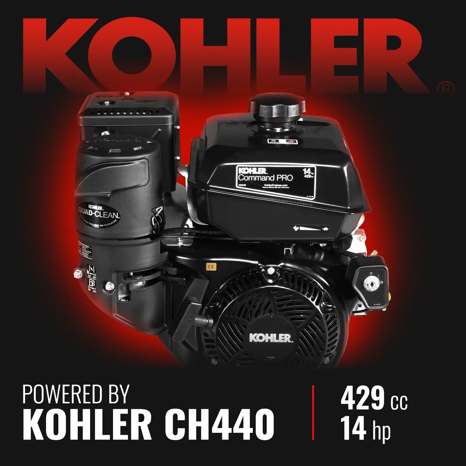 MechMaxx 5" 14HP 429cc KOHLER Disc Wood Chipper with Taillight, Model P4205
