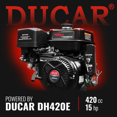 MechMaxx 5" 15HP 420cc DUCAR E-Start Disc Wood Chipper with Taillight, Model P4205