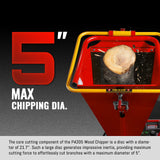 MechMaxx 5" 15HP 420cc DUCAR E-Start Disc Wood Chipper with Taillight, Model P4205