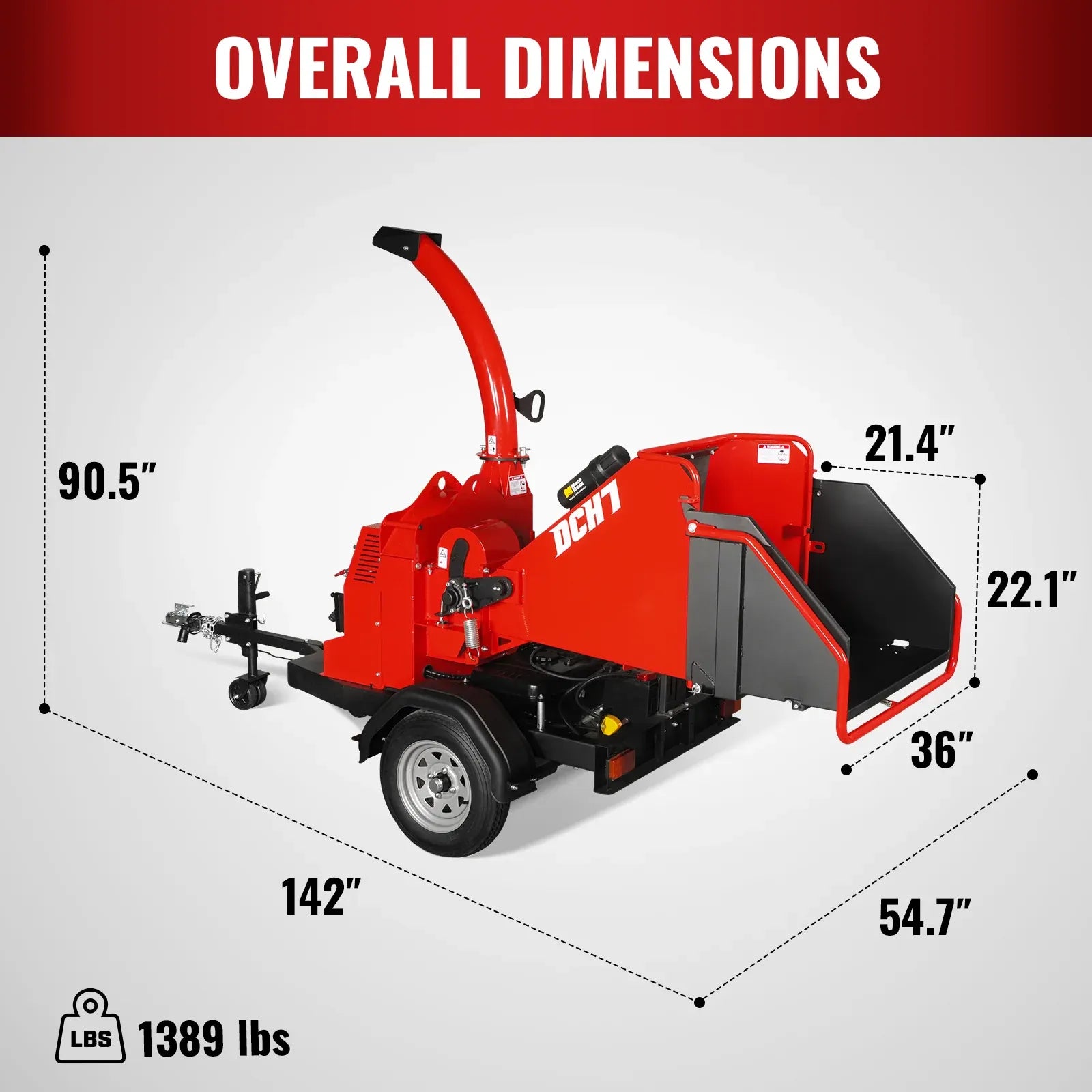 MechMaxx 7" 25HP 750cc ZONSEN Hydraulic Feed Wood Chipper, Model DCH7