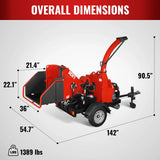 MechMaxx 7" HONDA GX690 22HP Hydraulic Feed Wood Chipper, Model DCH7