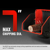 MechMaxx 7" HONDA GX690 22HP Hydraulic Feed Wood Chipper, Model DCH7