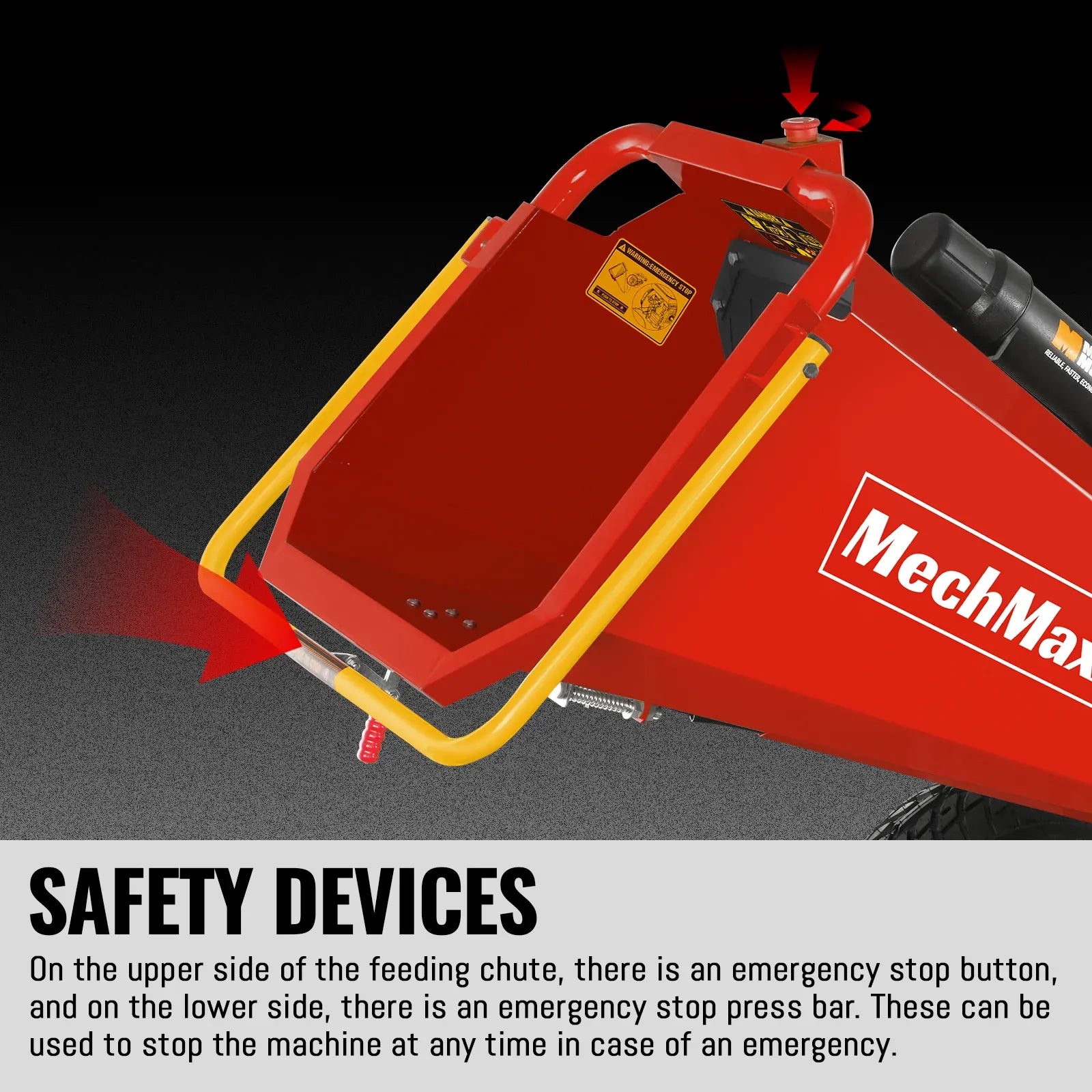 MechMaxx 6" 14HP 408cc VANGUARD E-Start Drum Wood Chipper, Model P4206