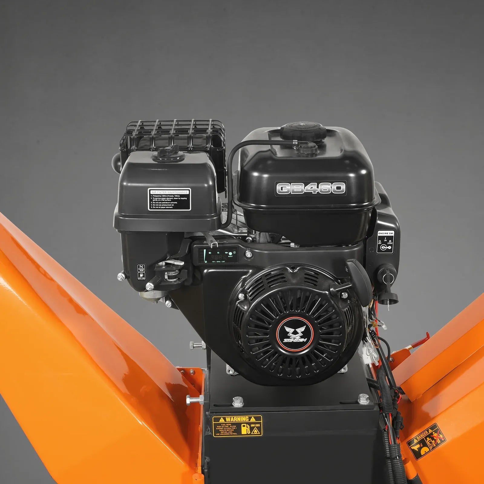 MechMaxx 6" 15HP 459cc ZONSEN E-Start Drum Wood Chipper, Model P4206