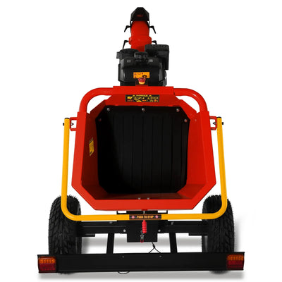 MechMaxx 6" 14HP 429cc KOHLER 4-Wheel Drum Wood Chipper with Taillight, Model B150