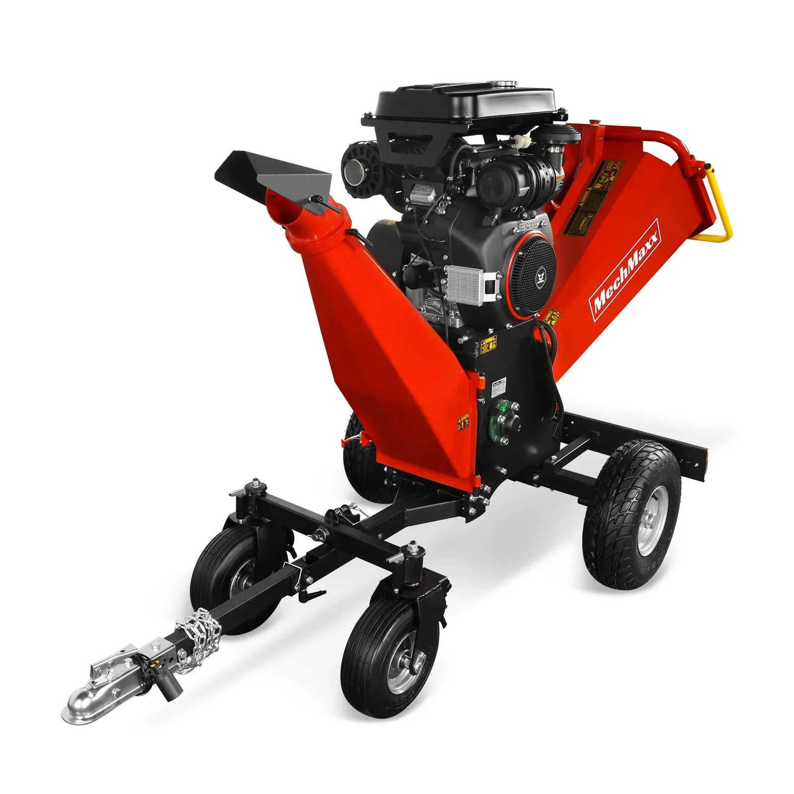 MechMaxx 8" 35HP 1000cc ZONSEN 4-Wheel Drum Wood Chipper with Taillight, Model B200