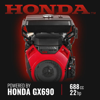 MechMaxx 8" HONDA 688cc 22HP 4-Wheel Drum Wood Chipper with Taillight, Model B200