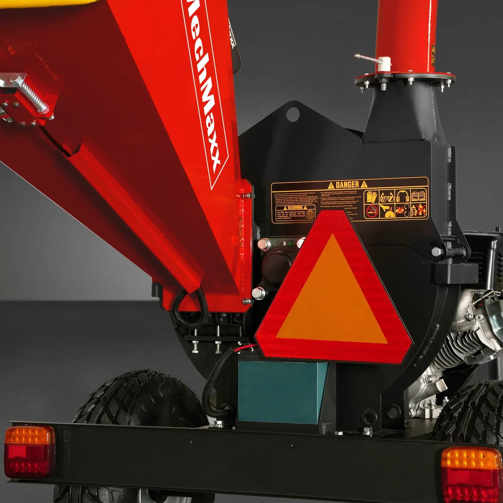 MechMaxx 5" 15HP 420cc DUCAR E-Start Disc Wood Chipper with Taillight, Model P4205