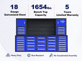 Chery Industrial 10ft Workbench Cabinet(40 Drawers, 2 Cabinets & 1 Pegboard) - WW000216