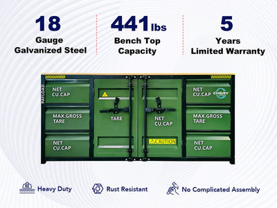 Chery Industrial 6.5ft Workbench Cabinet with 6 Drawers - SUIWB6506DGN01