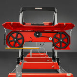 MechMaxx 36" MAX Portable Sawmill with 25HP 750cc ZONSEN V-Twin Engine, 35" Board Width, 20' Track Length with 10 Blades Included, Model SM-36MAX
