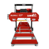 MechMaxx 36" MAX Portable Sawmill with 25HP 750cc ZONSEN V-Twin Engine, 35" Board Width, 20' Track Length with 10 Blades Included, Model SM-36MAX